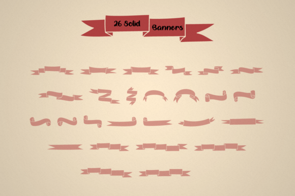 MF 26 Banners Font PNG with transparent background - Preview 2