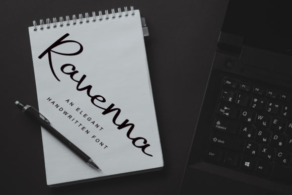 Ravenna Font PNG with transparent background - Preview 5