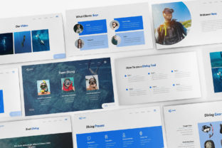 Preview of Diving School Powerpoint Template education presentation template