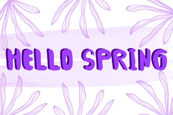 Lovely Lavender Font PNG with transparent background - Preview 1