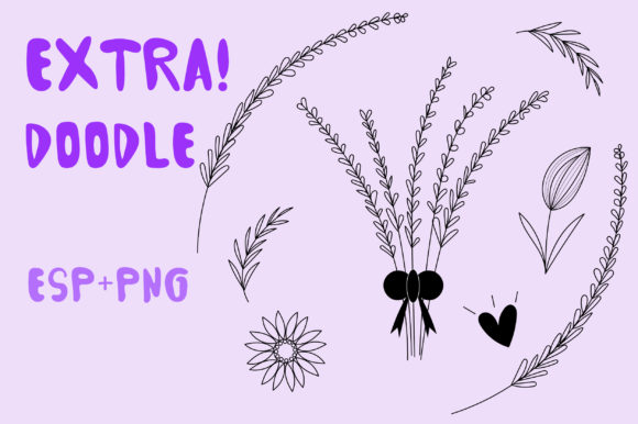 Lovely Lavender Font PNG with transparent background - Preview 3