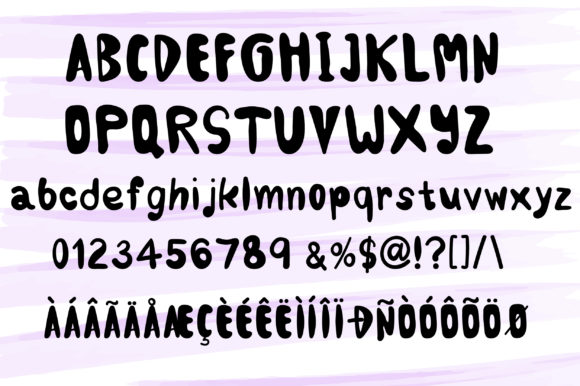 Lovely Lavender Font PNG with transparent background - Preview 4