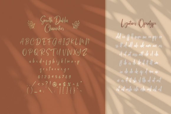 Smooth Dahlia Font PNG with transparent background - Preview 5