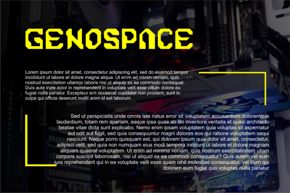 Genospace Font - Preview 2