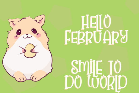 Hamster Sweet Font PNG with transparent background - Preview 3