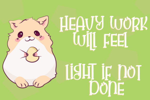Hamster Sweet Font PNG with transparent background - Preview 5