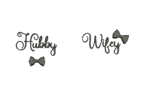 Hubby Wifey Bows