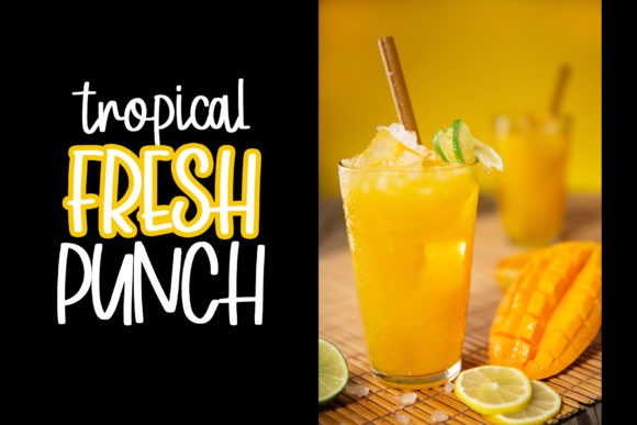 Mango Sticky Font PNG with transparent background - Preview 2