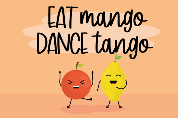 Mango Sticky Font PNG with transparent background - Preview 3