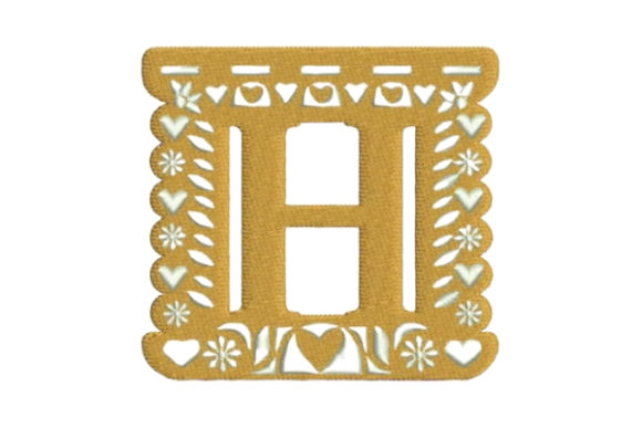 Papel Picado Alphabet H