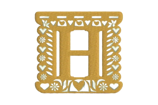Papel Picado Alphabet H