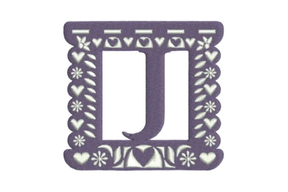 Papel Picado Alphabet J