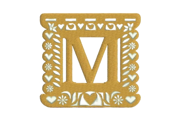 Papel Picado Alphabet M