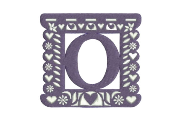 Papel Picado Alphabet O