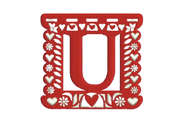 Papel Picado Alphabet U