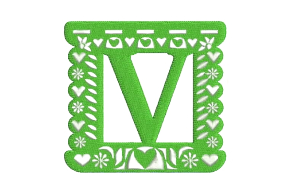 Papel Picado Alphabet V