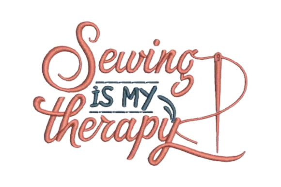 Sewing Is My Therapy Embroidery 1