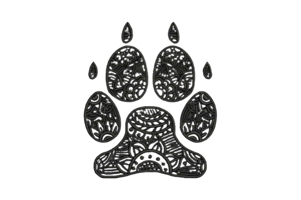 Zentangle Dog Paw Print