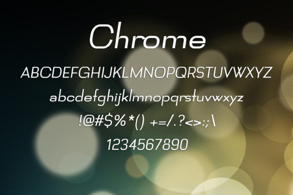 Chrome Font - Preview 1