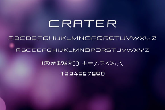 Crater Font - Preview 1