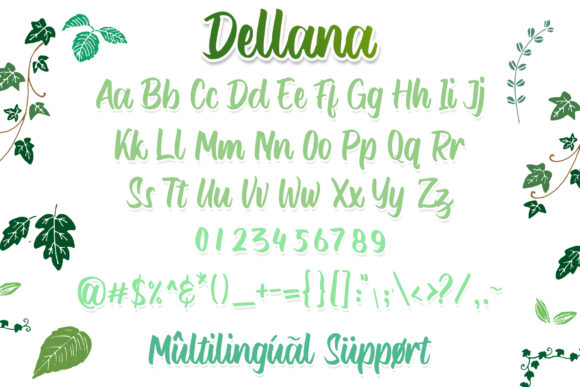 Dellana Font PNG with transparent background - Preview 2