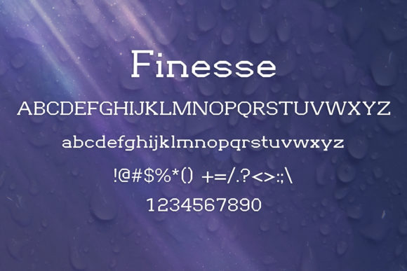Finesse Font PNG with transparent background - Preview 1