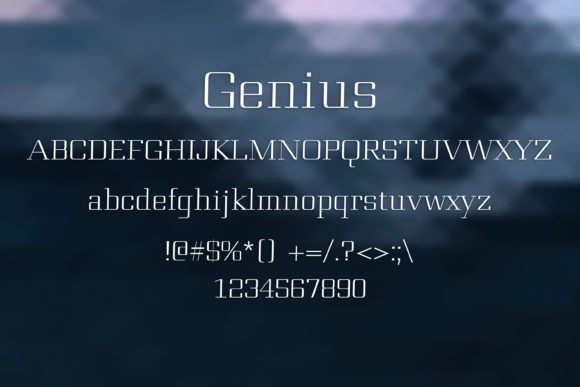 Genius Font - Preview 1