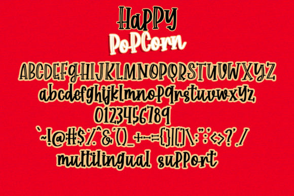 Happy Popcorn Font - Preview 5