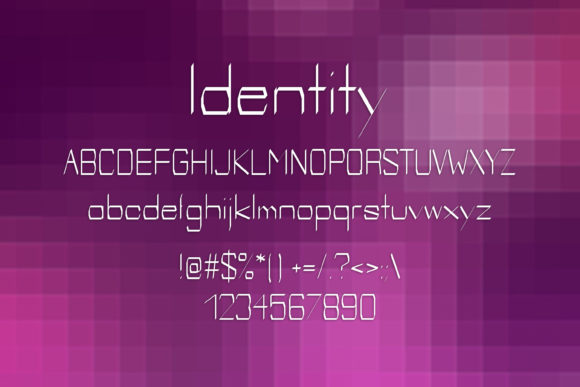 Identity Font PNG with transparent background - Preview 1