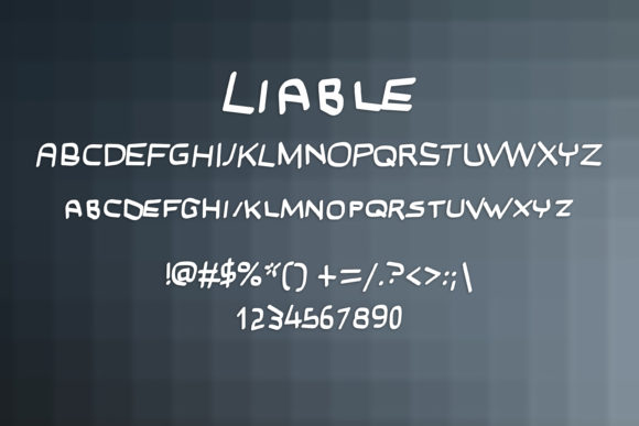 Liable Font PNG with transparent background - Preview 1
