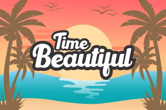 Light Beach Font PNG with transparent background - Preview 1