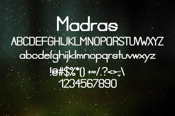 Madras Font PNG with transparent background - Preview 1