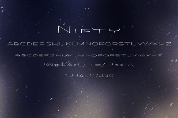Nifty Font PNG with transparent background - Preview 1