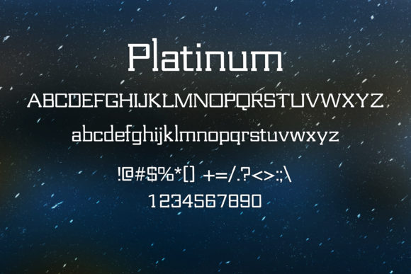Platinum Font PNG with transparent background - Preview 1