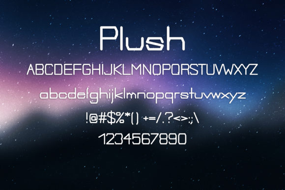 Plush Font PNG with transparent background - Preview 1