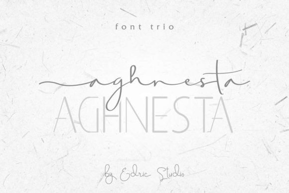 Aghnesta Trio Font PNG with transparent background - Preview 1