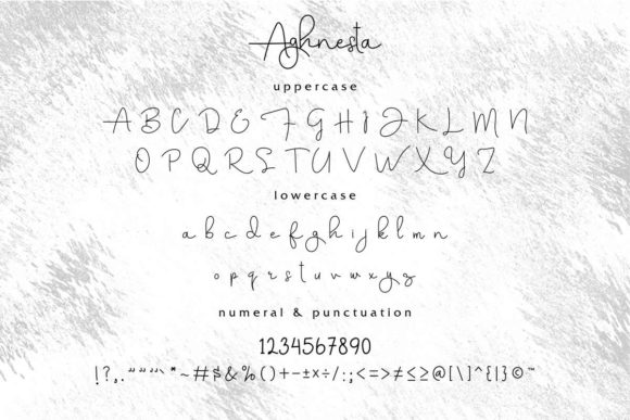 Aghnesta Trio Font PNG with transparent background - Preview 4