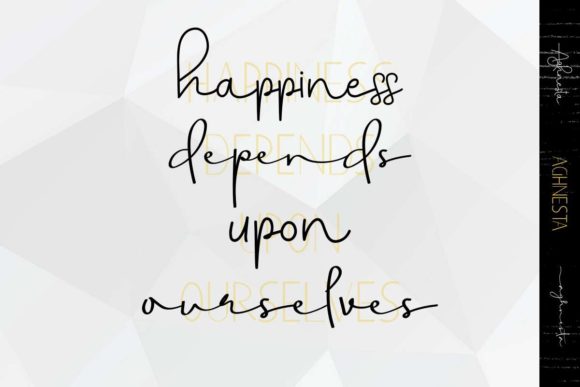 Aghnesta Trio Font PNG with transparent background - Preview 5