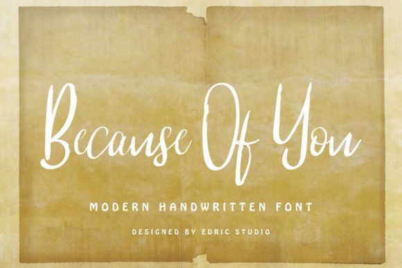 Because of You Font - Preview 1
