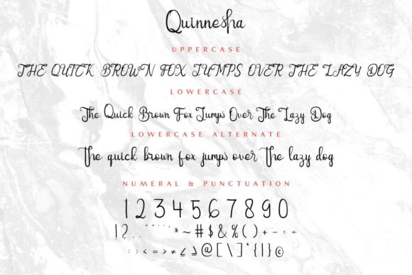 Quinnesha Font PNG with transparent background - Preview 3