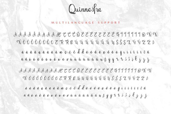Quinnesha Font PNG with transparent background - Preview 6