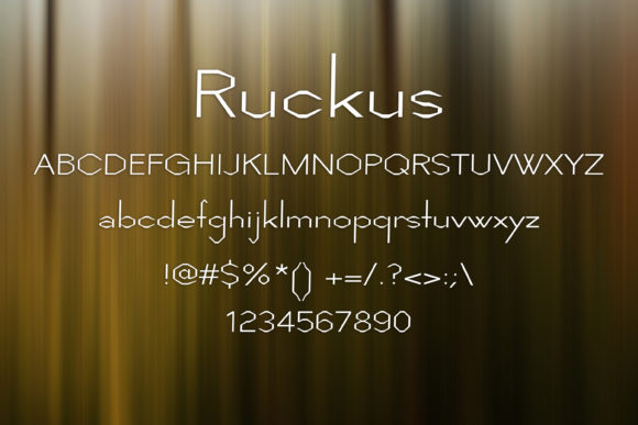 Ruckus Font PNG with transparent background - Preview 1