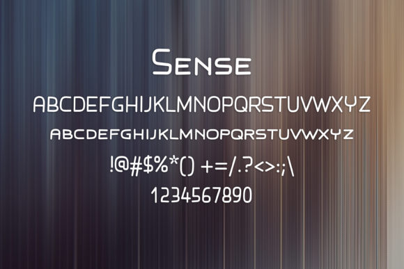 Sense Font PNG with transparent background - Preview 1