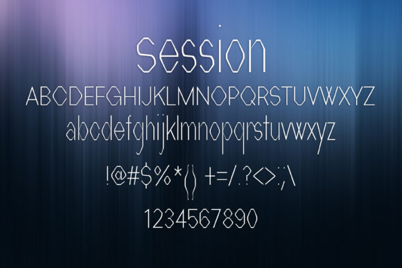 Session Font PNG with transparent background - Preview 1