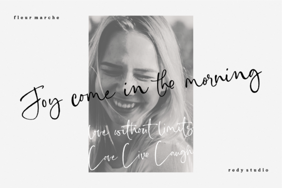 Fleur Marche Font PNG with transparent background - Preview 4