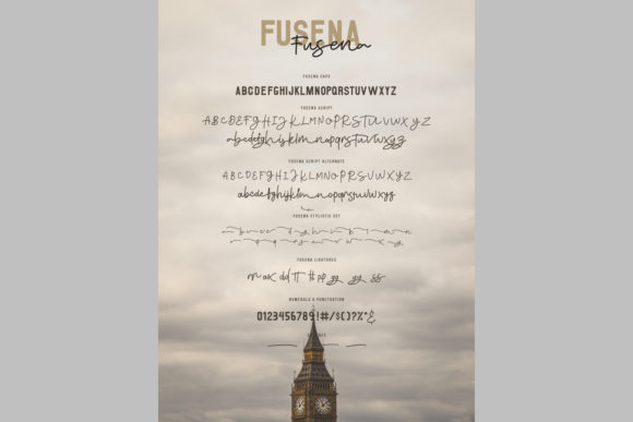 Fusena Duo Font PNG with transparent background - Preview 2