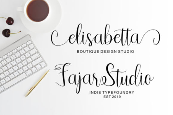 Kerling Script Font PNG with transparent background - Preview 3
