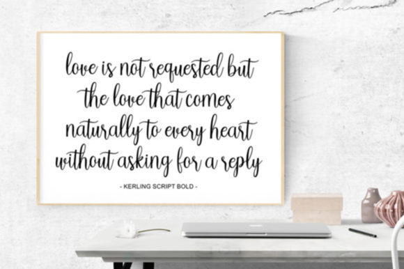 Kerling Script Font PNG with transparent background - Preview 5