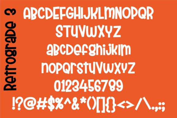 Retrograde Font PNG with transparent background - Preview 1