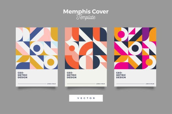 Retro Bauhaus Geometric Cover Design Graphic by Novendi88 · Creative ...